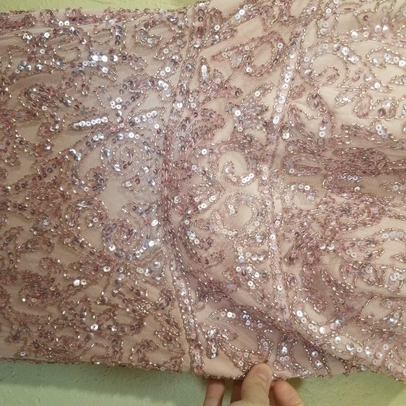 SHERRI HILLPINK BEADED/SEQUIN PROM DRESS - Picture 9 of 16